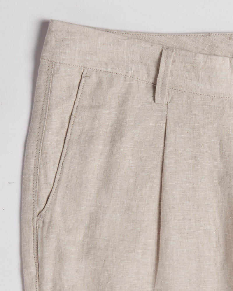 Elegant Linen Pants - Ecru