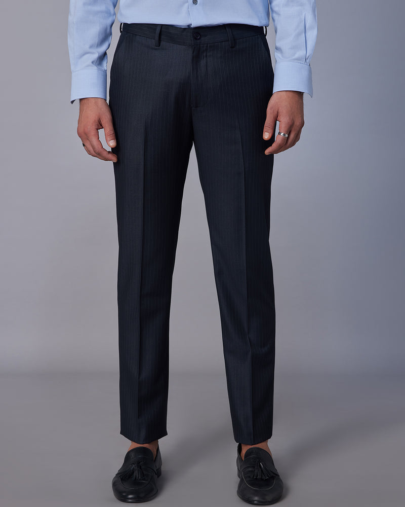 Epsilon Striped Dress Pants - Dark Grey