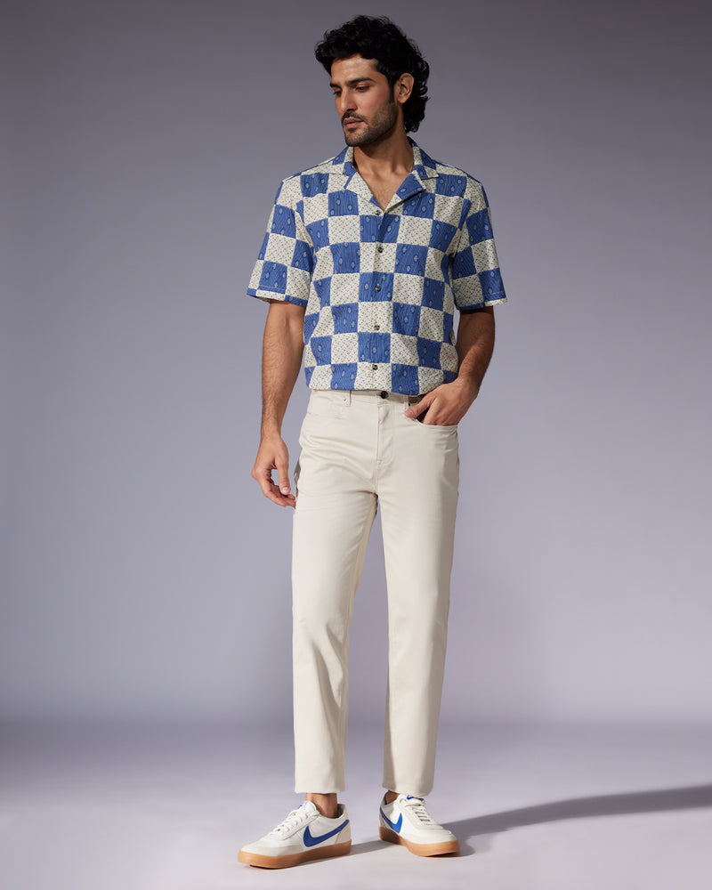 Tailored 5-Pocket Stretch Jeans - Beige