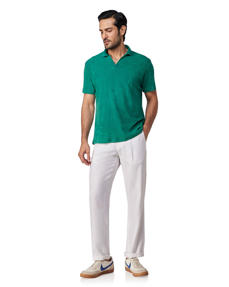 Signature Terry Towel Polo T-Shirt - Green