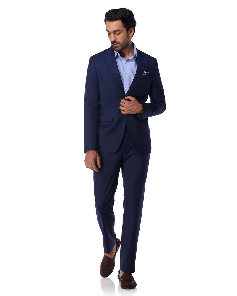 The Exquisite Blended Wool Jacket - Navy