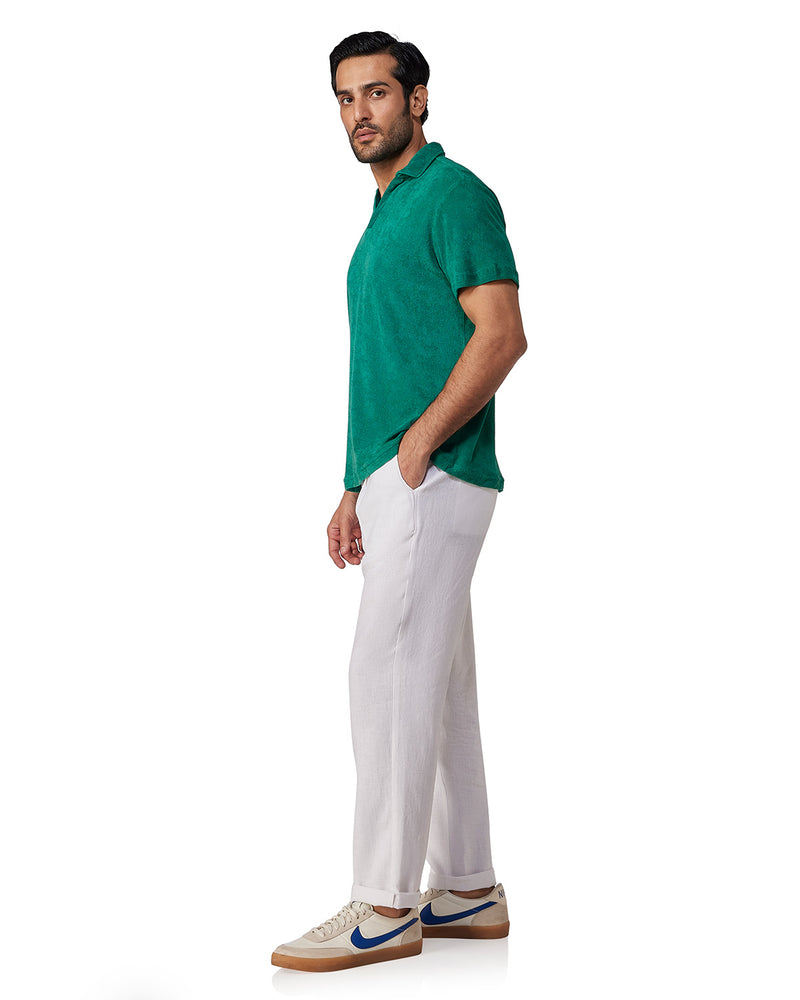 Signature Terry Towel Polo T-Shirt - Green