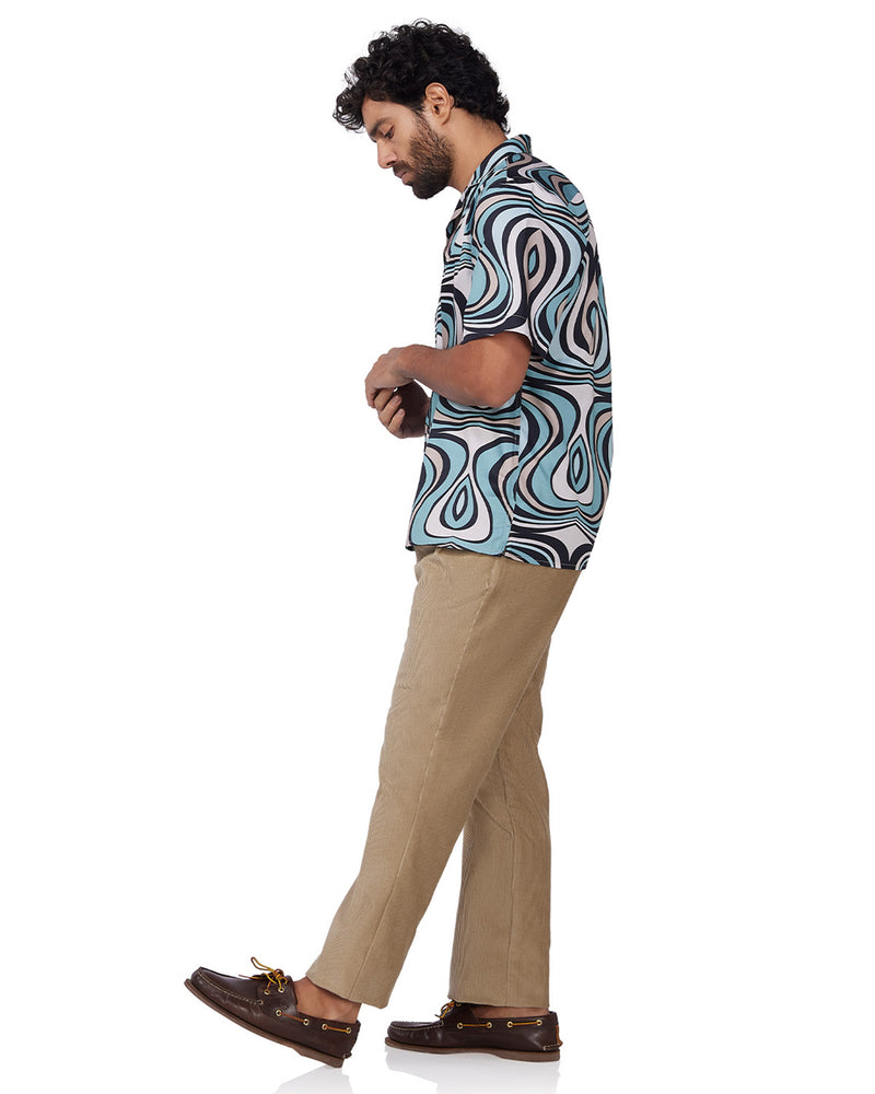 Blue Illusion Printed Shirt
