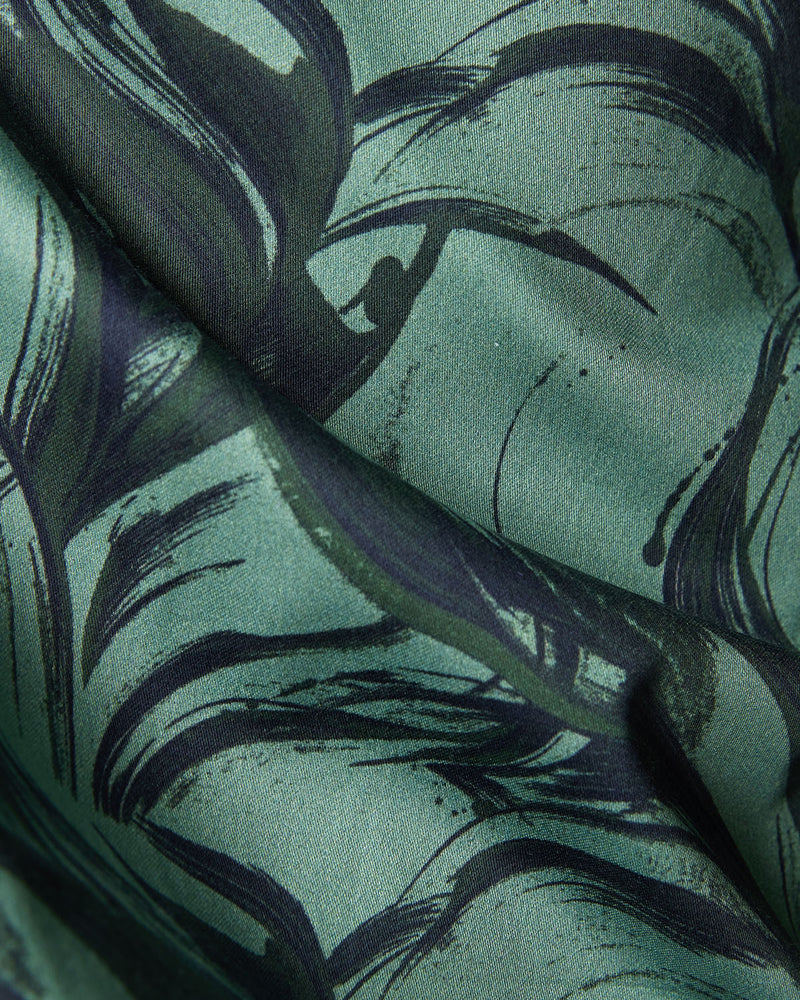 Green Botanical Printed Shirt