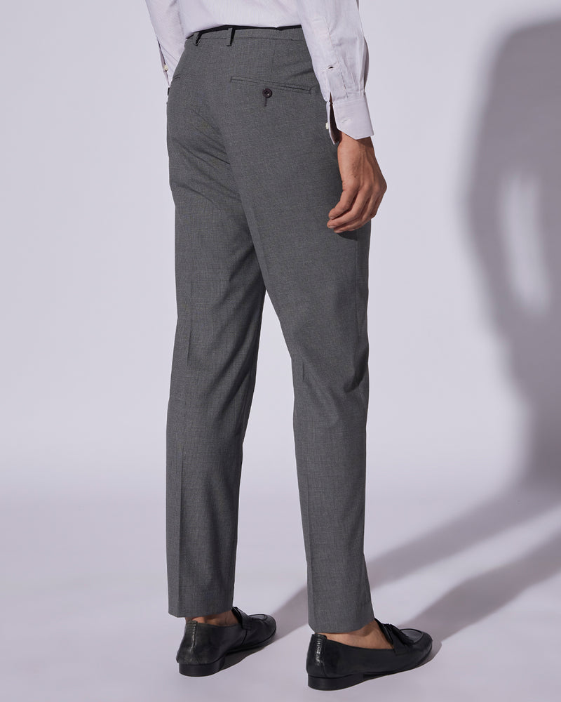 Helios Stretch Checked Dress Pants - Grey