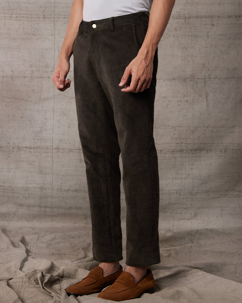 Imperial Corduroy Stretch Chinos - Olive