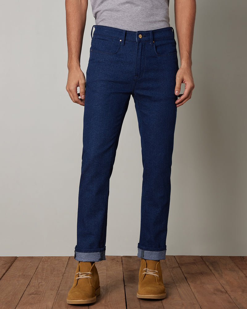 Indigo Plush Stretch Jeans.