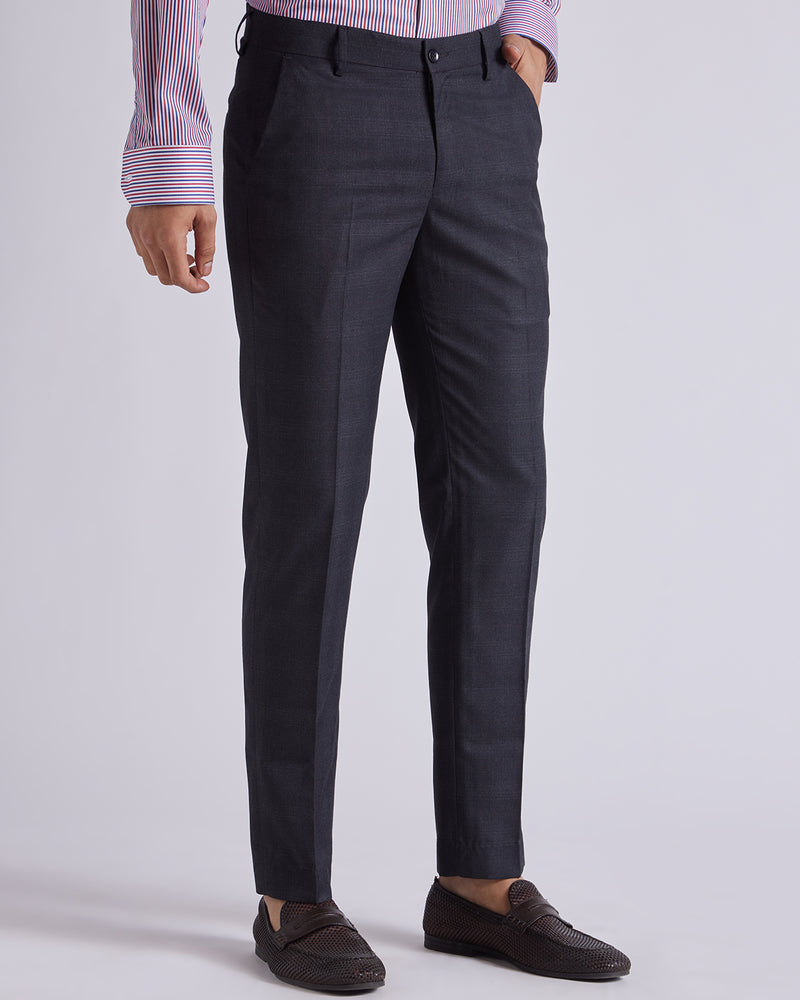 Textured Business Suit Pants - Dark Grey | Charles Tyrwhitt