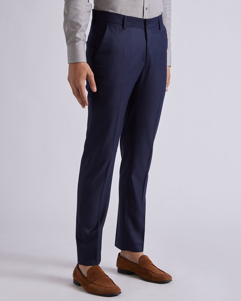 Inkwell Blended Wool Dress Pants - Navy