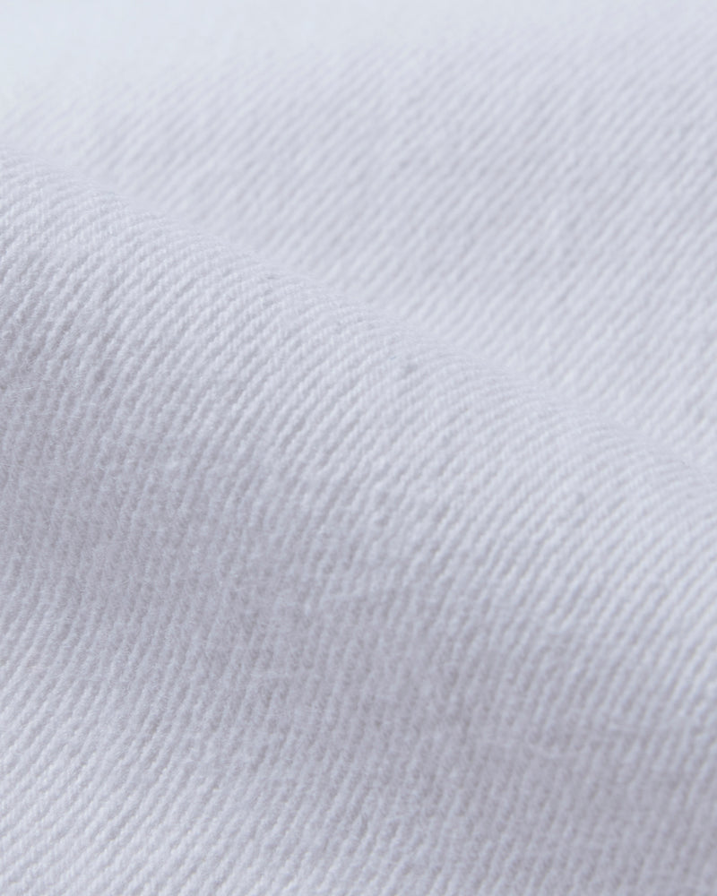Ivory Slub Stretch Jeans - White