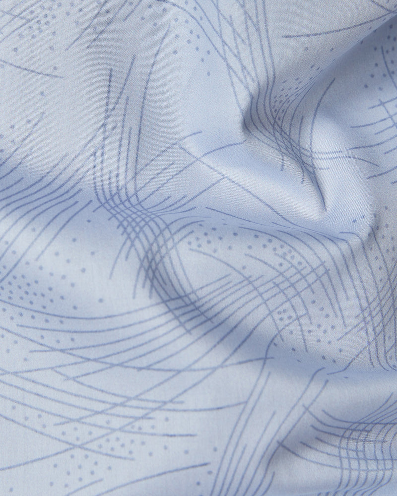 Light Blue Abstract Printed Shirt