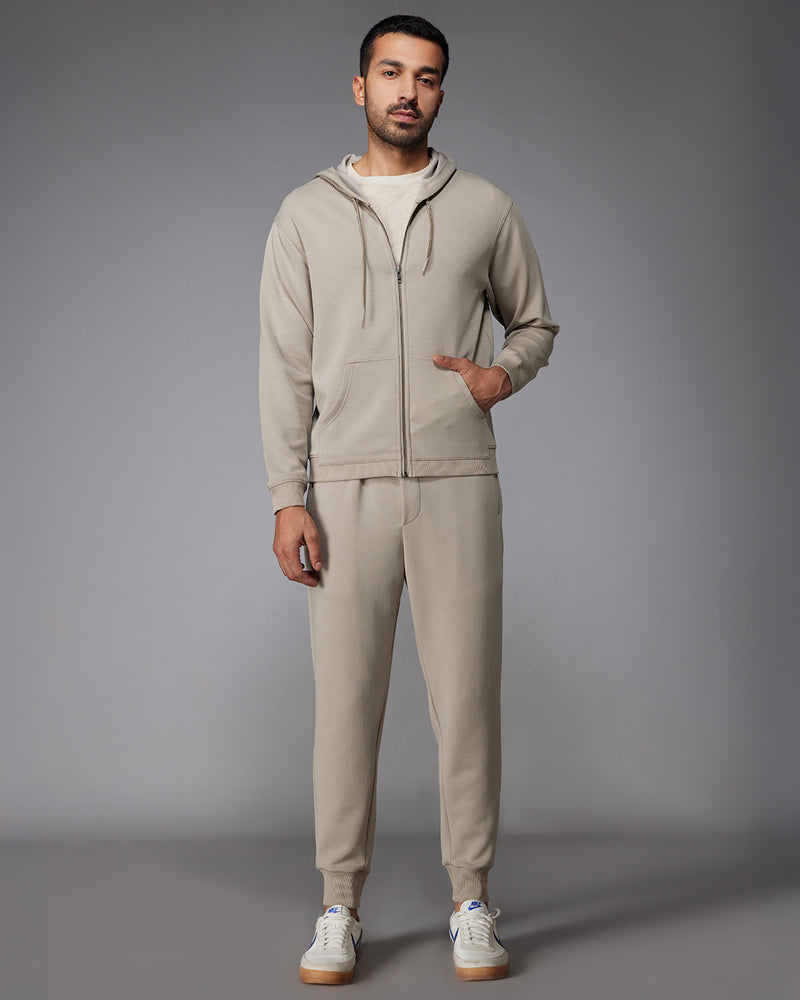 Luxe Travel Zipper Hoodie - Light Olive