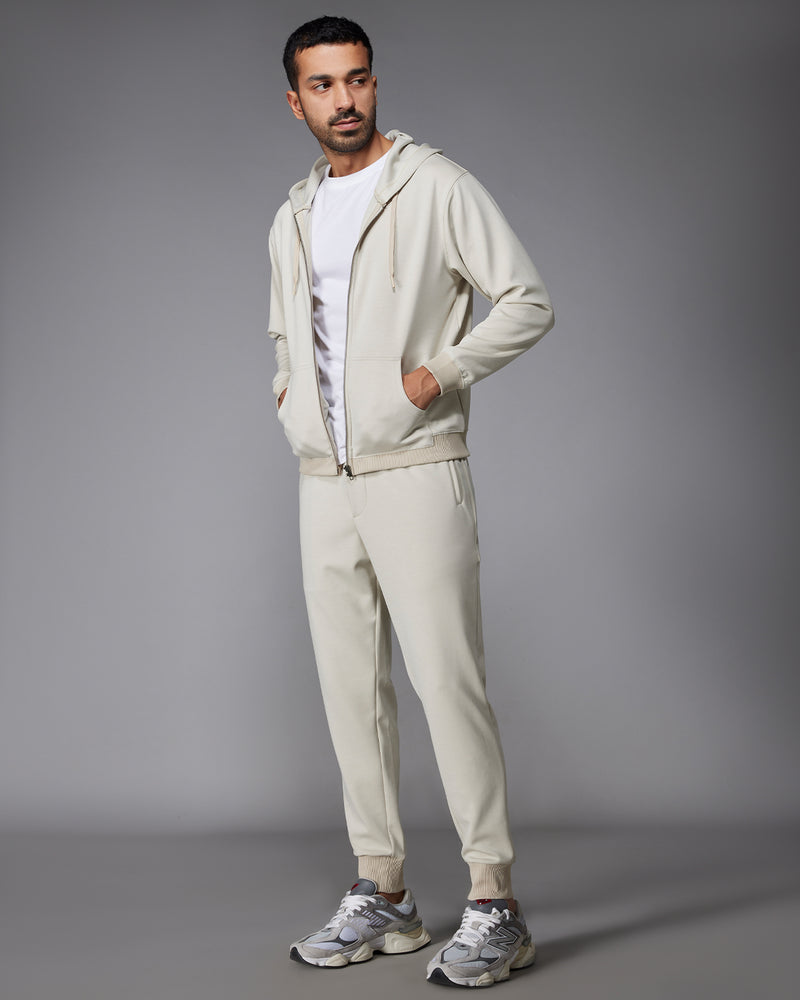 Luxe Travel Zipper Hoodie - Light Grey