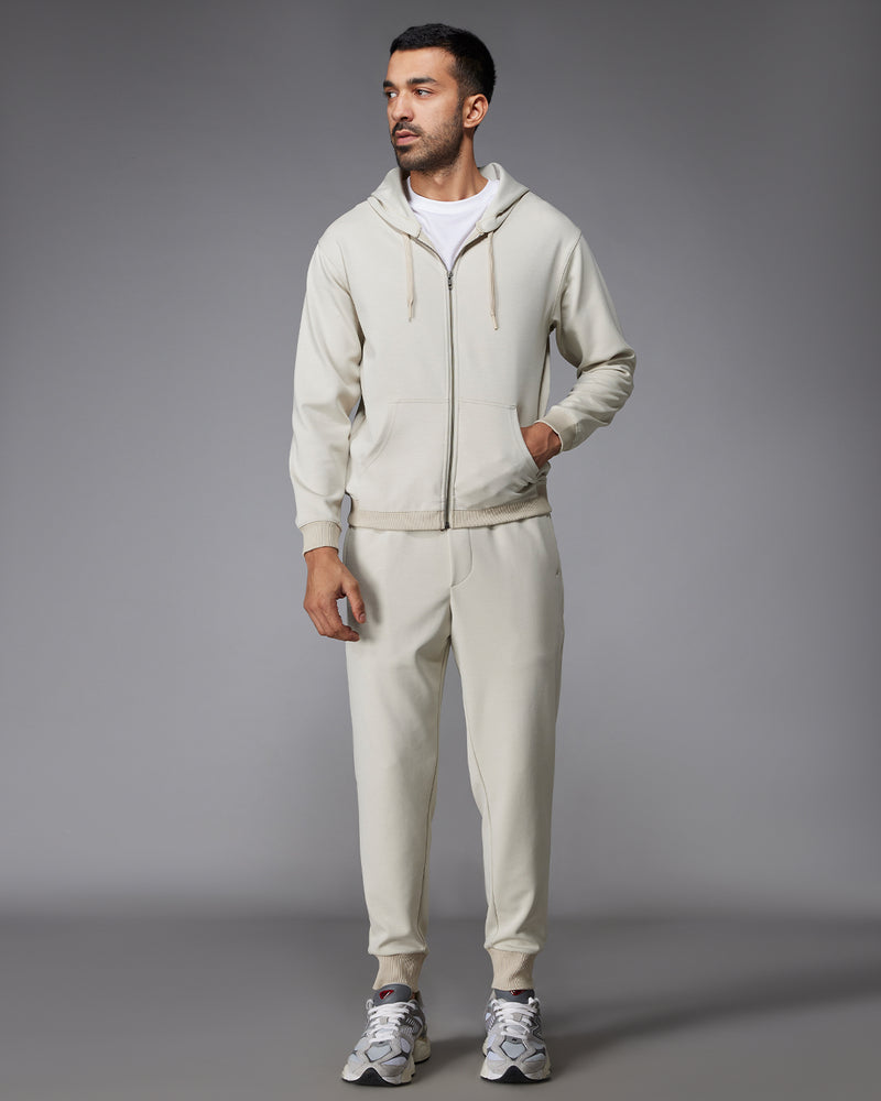 Luxe Travel Zipper Hoodie - Light Grey