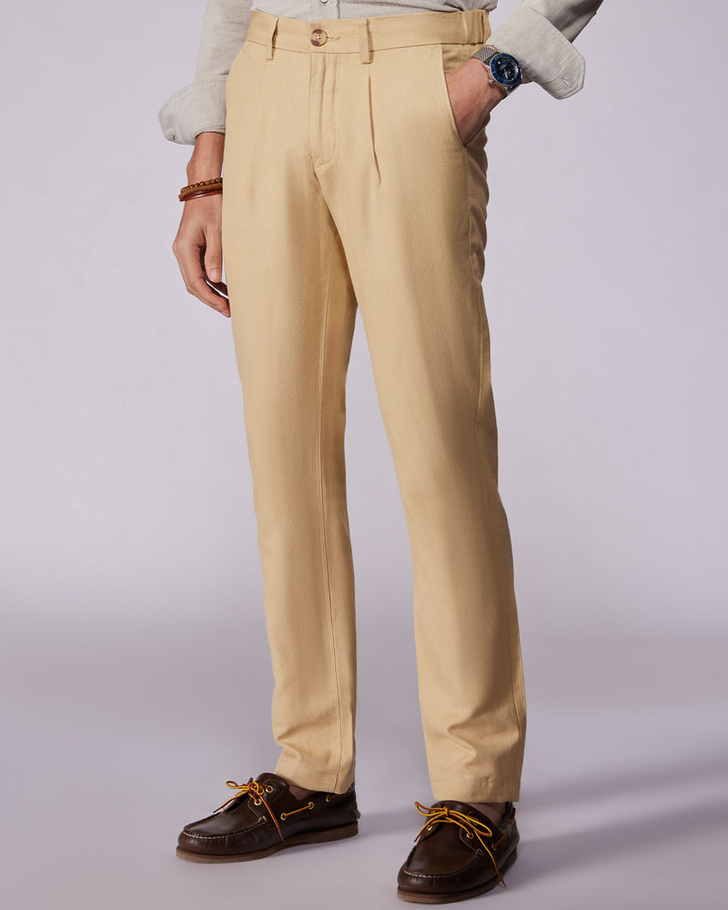 Symphony Cotton Linen Pants Khaki – Bombay Shirt Company