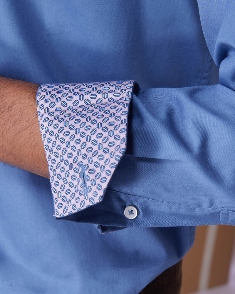 Mid Blue Twill Shirt