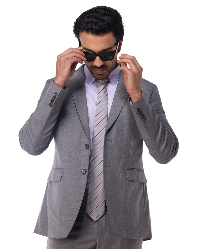 The Exquisite Blended Wool Jacket - Grey