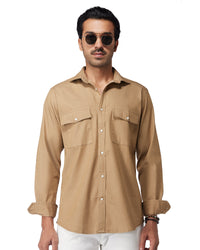 Beige Denim Shirt