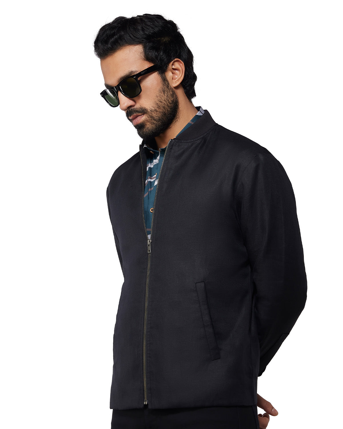Cavallo 100% Linen Jacket - Black