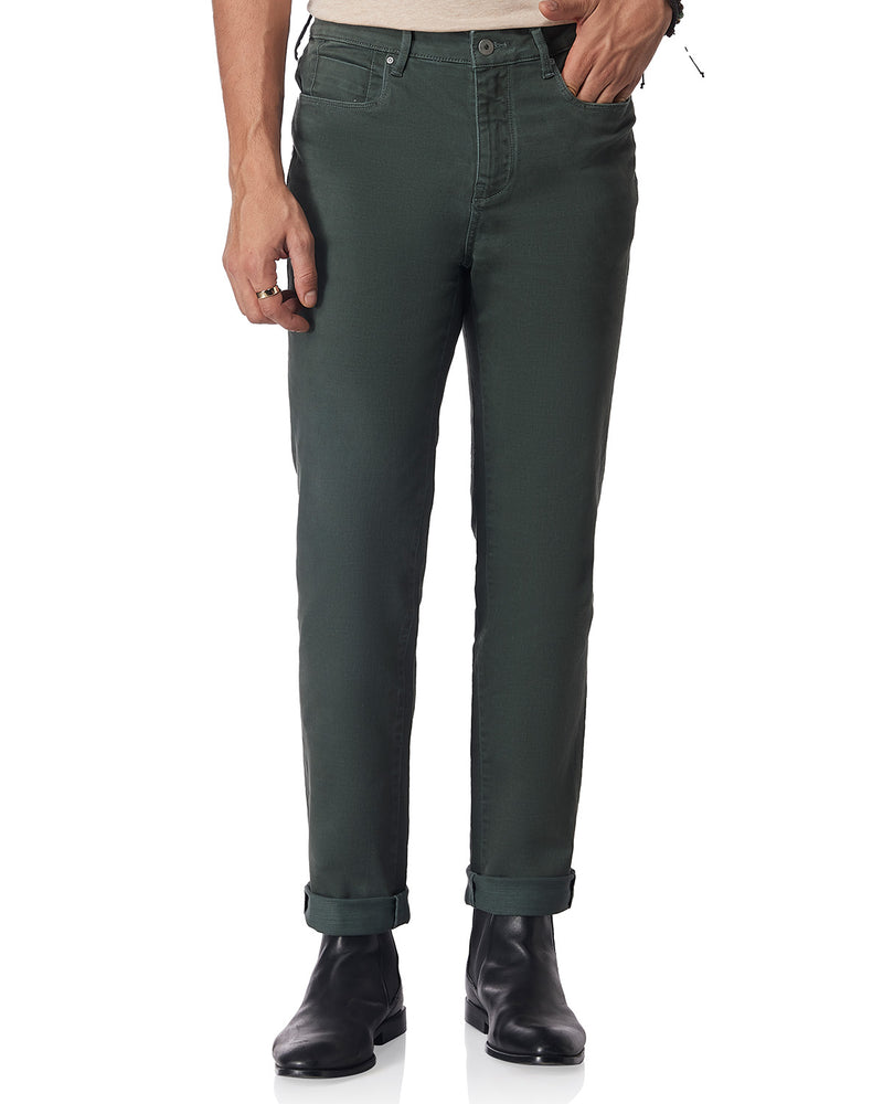 Noble Dobby Stretch Jeans - Olive
