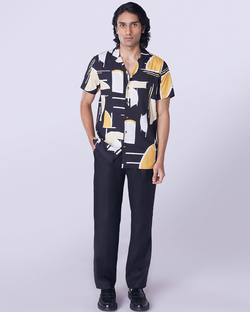 Multicoloured Half-Sleeve Printed Shirt