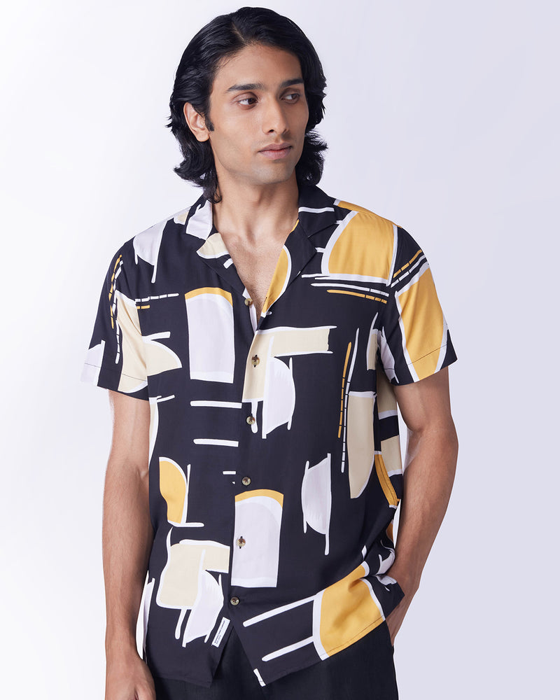 Multicoloured Half-Sleeve Printed Shirt