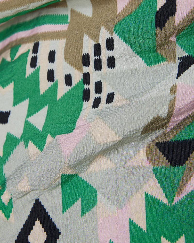 Multicolured Half-Sleeve Crinkle Printed Shirt