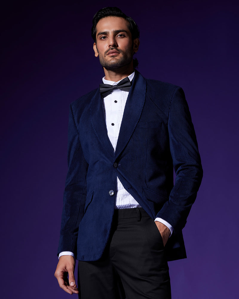 The Nautilus Shawl Collar Blazer - Navy