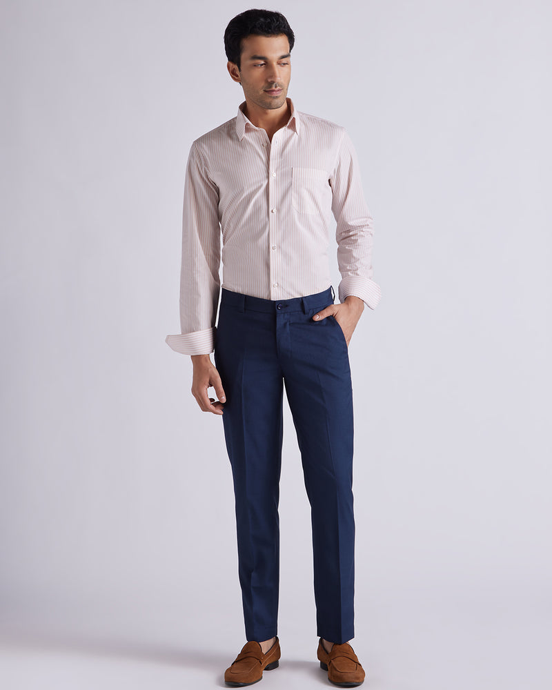 Velour Dress Pants - Navy