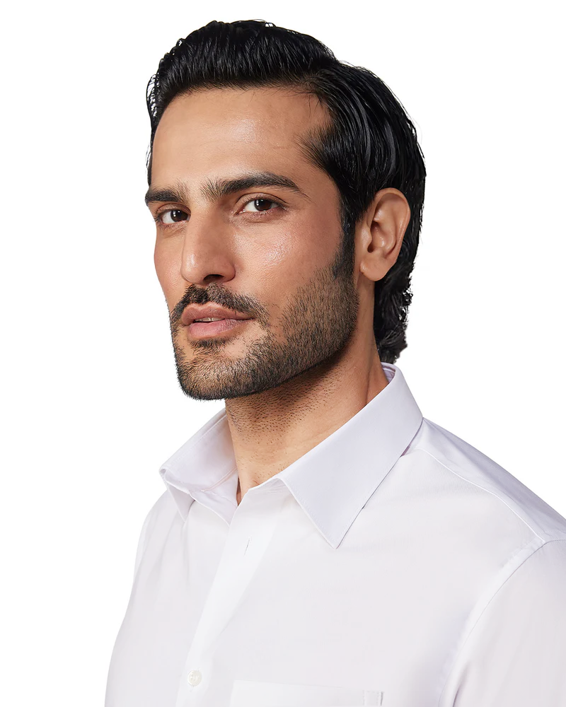 White Soft Cotton Twill Shirt
