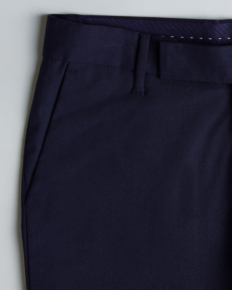 Cresta Blended Wool Dress Pants - Navy