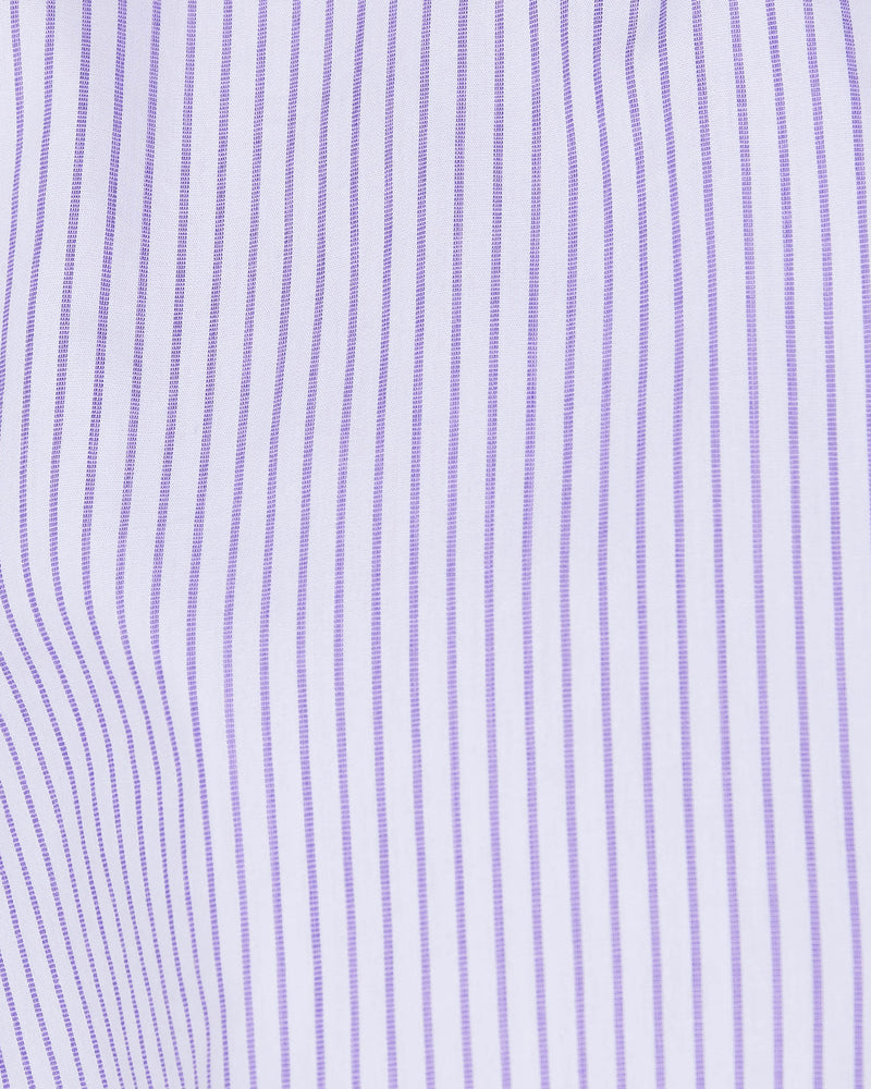 Purple Dobby Striped Shirt