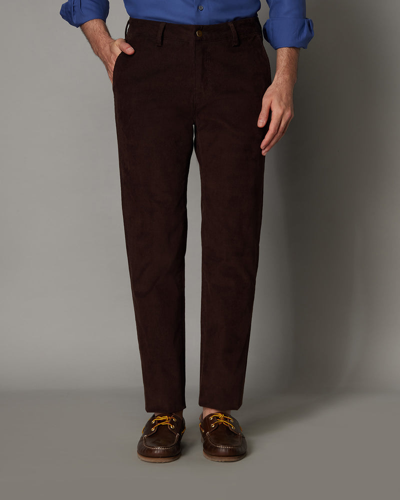 Regal Corduroy Stretch Chinos Brown – Bombay Shirt Company