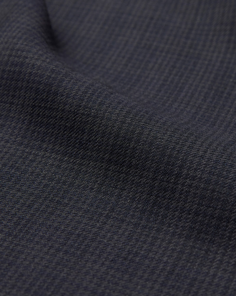 Regalia Checked Blended Wool Dress Pants - Dark Grey