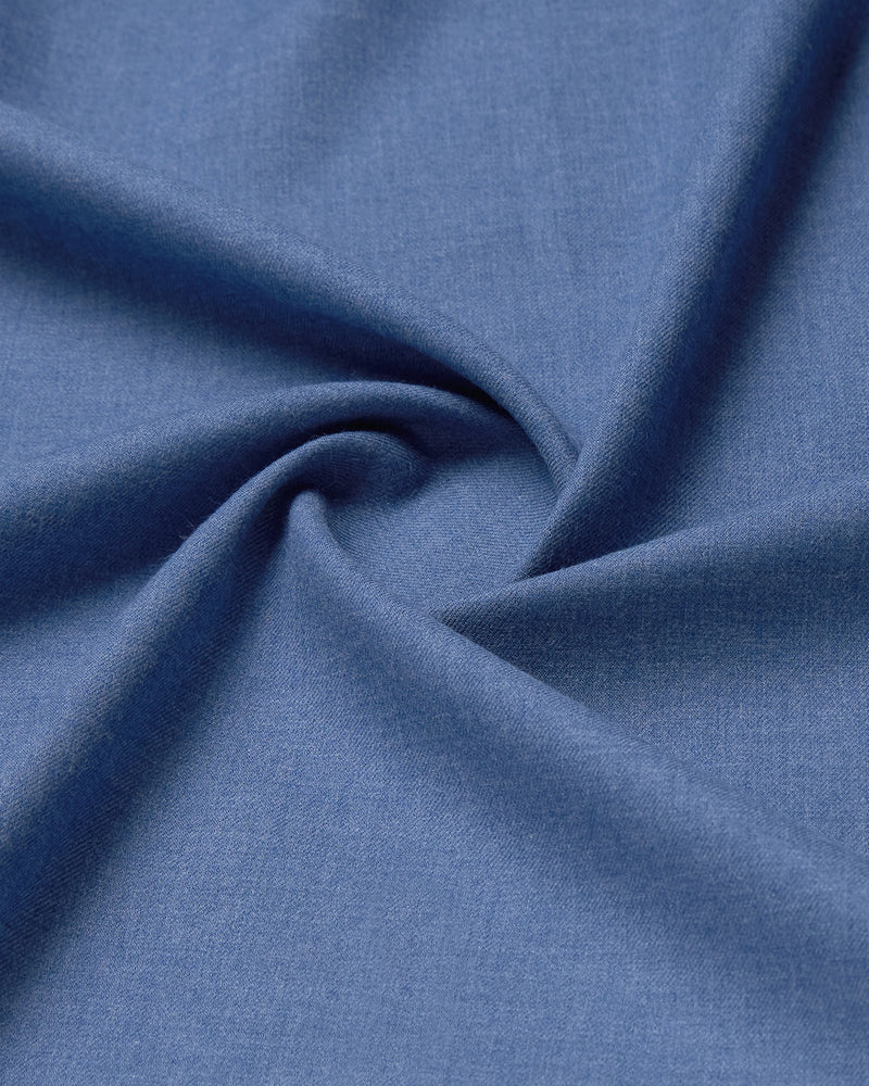 Blue Brushed Twill Shirt