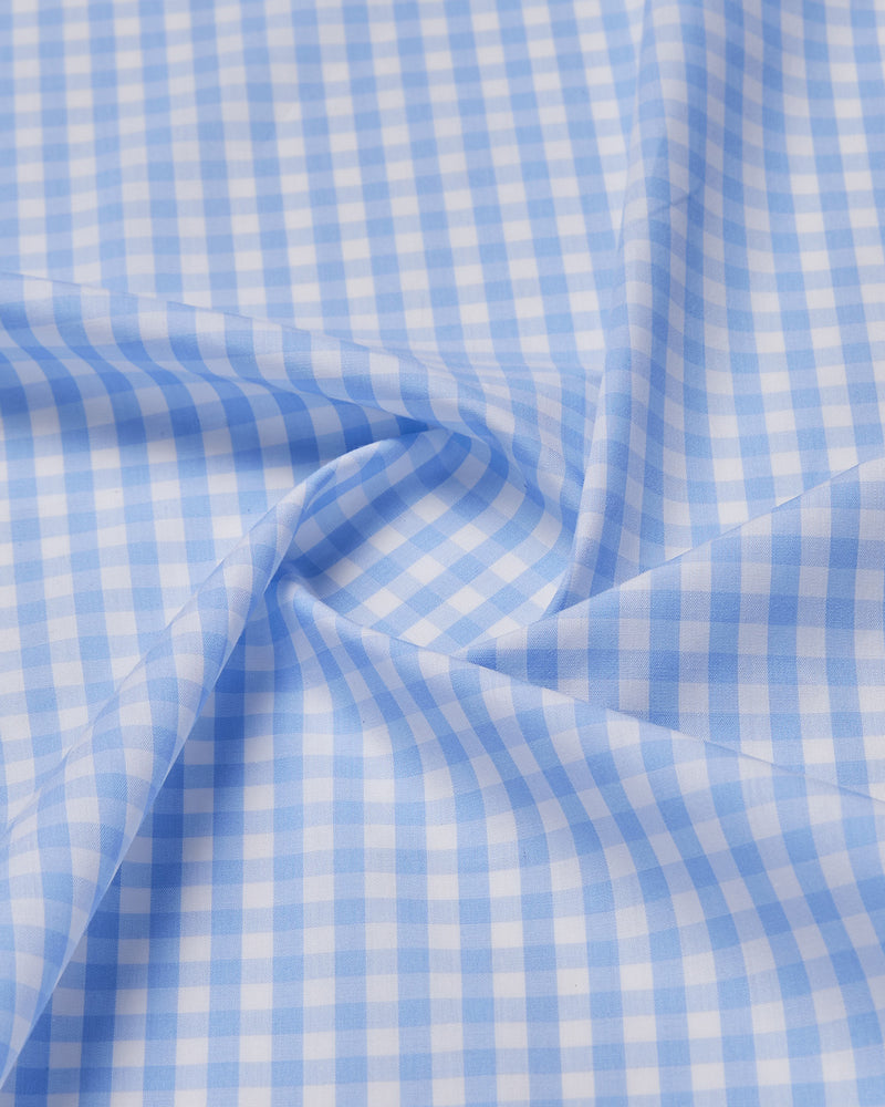 Light Blue Gingham Checked Shirt