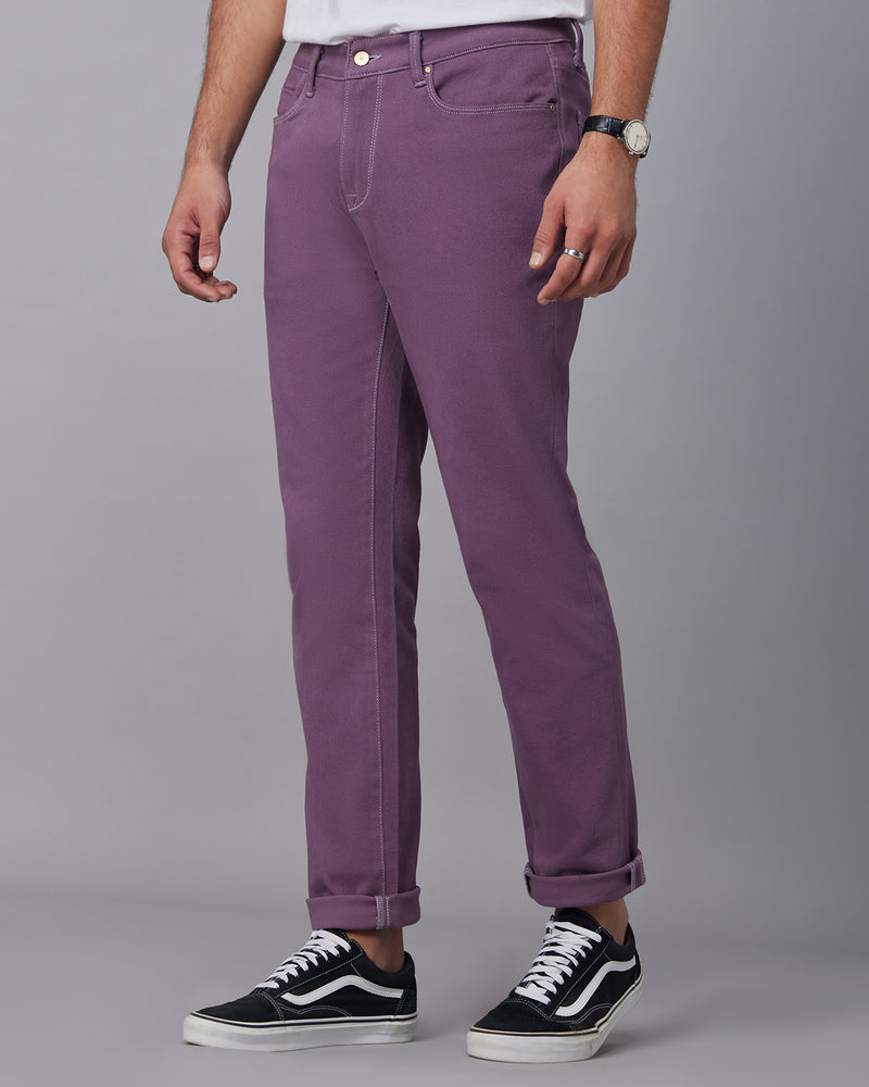 Smoked Twill Stretch Jeans Purple – Bombay Shirt Company
