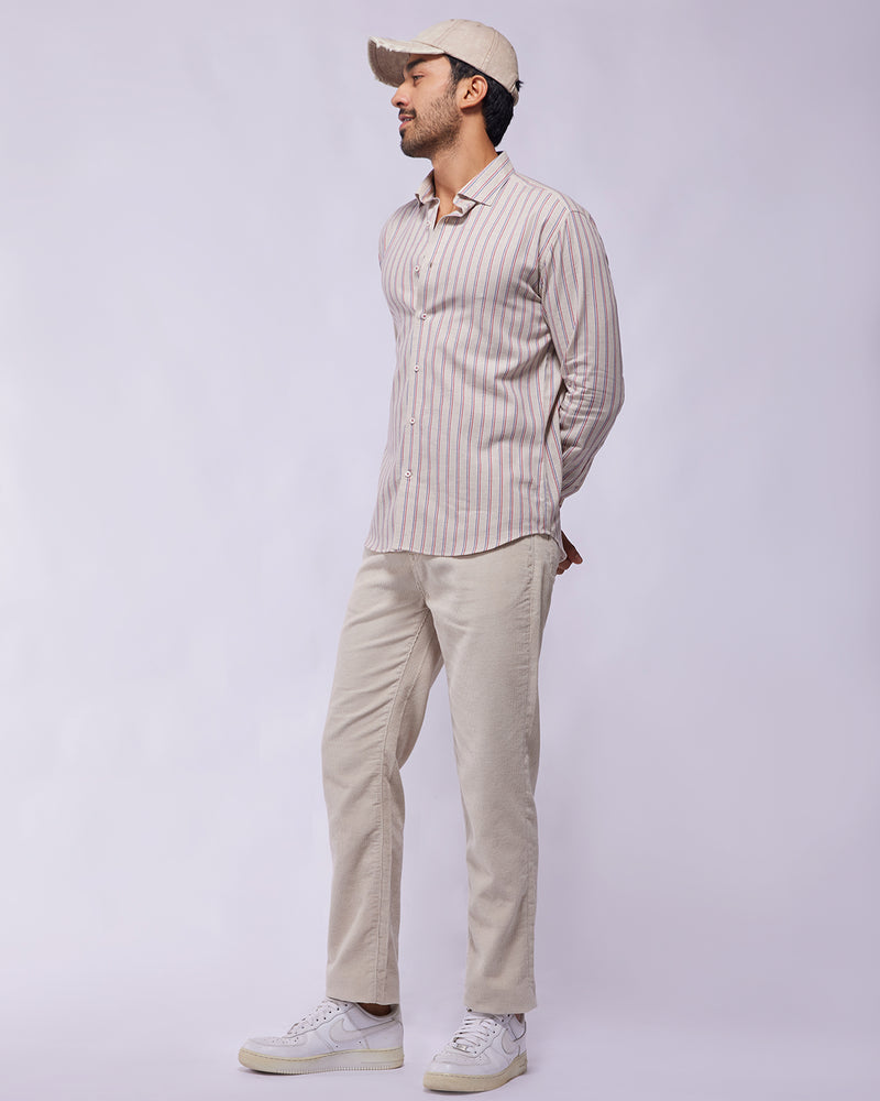Sovereign Ecru Rigid Corduroy Jeans
