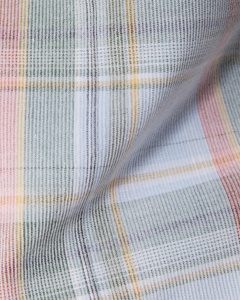 Green & Blue Corduroy Checked Shirt