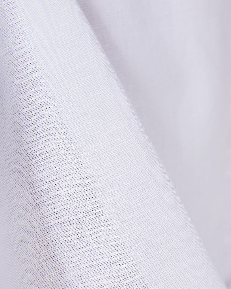 Soft White Cotton Linen Shirt