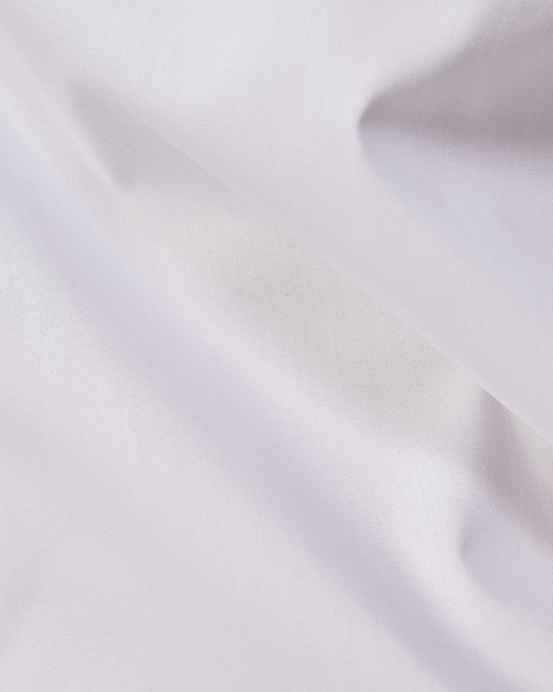 White Smooth Cotton Poplin Shirt