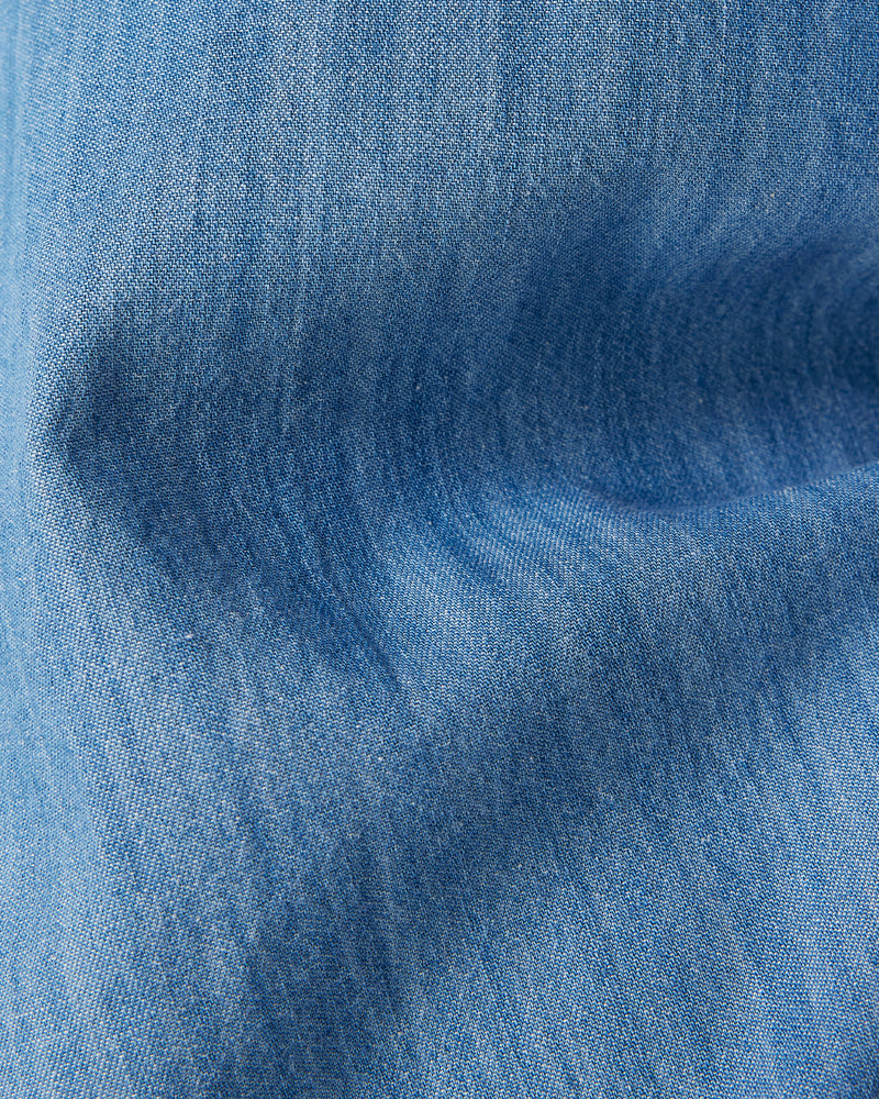 Ice Blue Cotton Denim Shirt