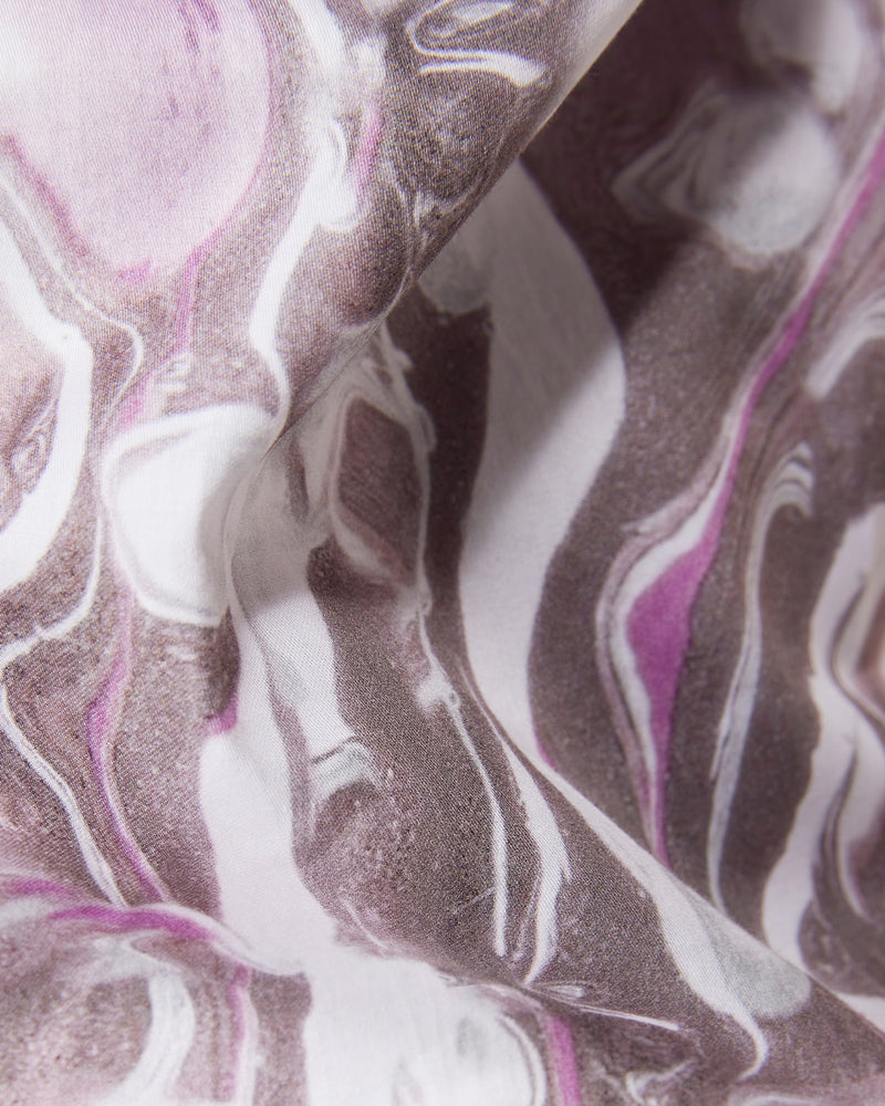 Purple & White Marble Printed Shirt