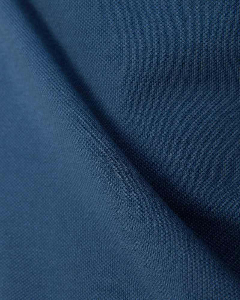 Signature Button Polo T-Shirt - Dark Blue