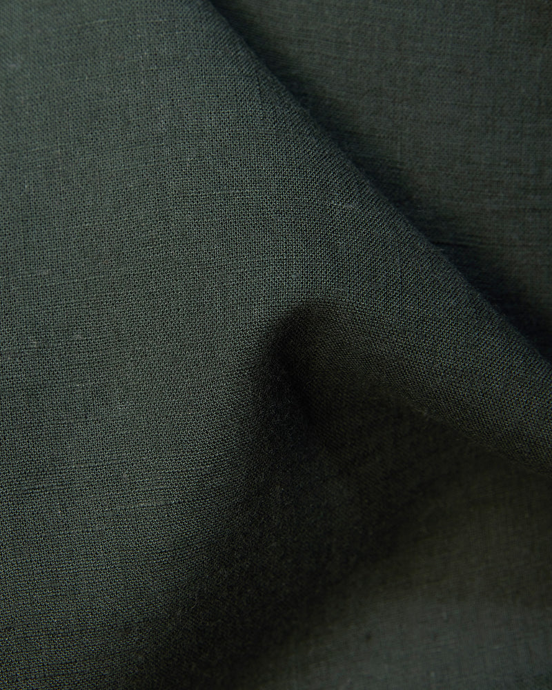 Green Blended Linen Soft Washed Shirt