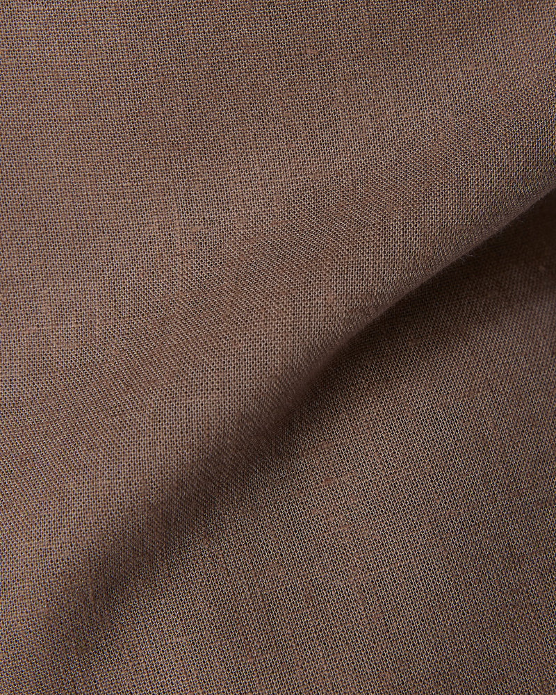 Brown Blended Linen Soft Washed Shirt