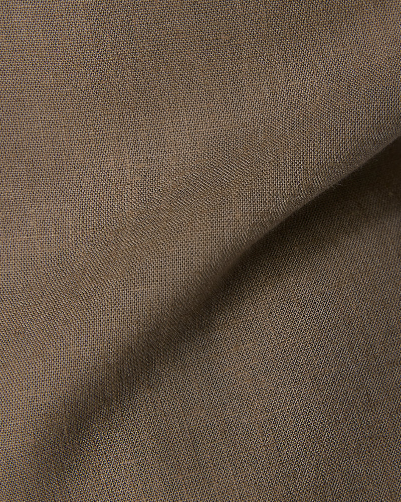 Dark Olive Blended Linen Soft Washed Shirt