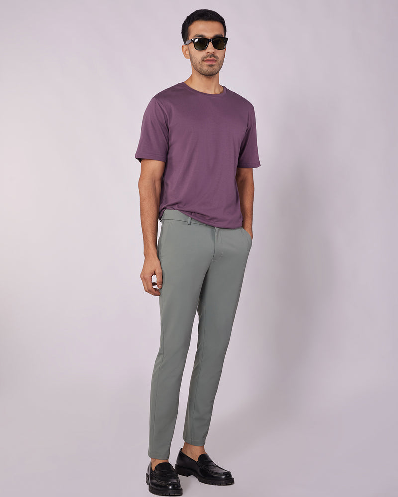 Tailored 4-Way Stretch Nylon Smart Pants - Green