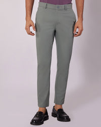 Tailored 4-Way Stretch Nylon Smart Pants - Green