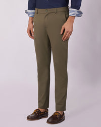 Tailored 4-Way Stretch Nylon Smart Pants - Olive